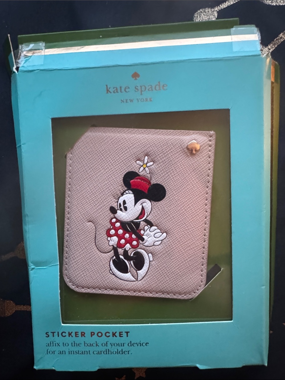 Kate Pade Minnie Mouse phone sticker pocket